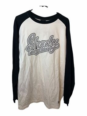 Shady Limited Long Sleeve Raglan Tee - Black & White NWT